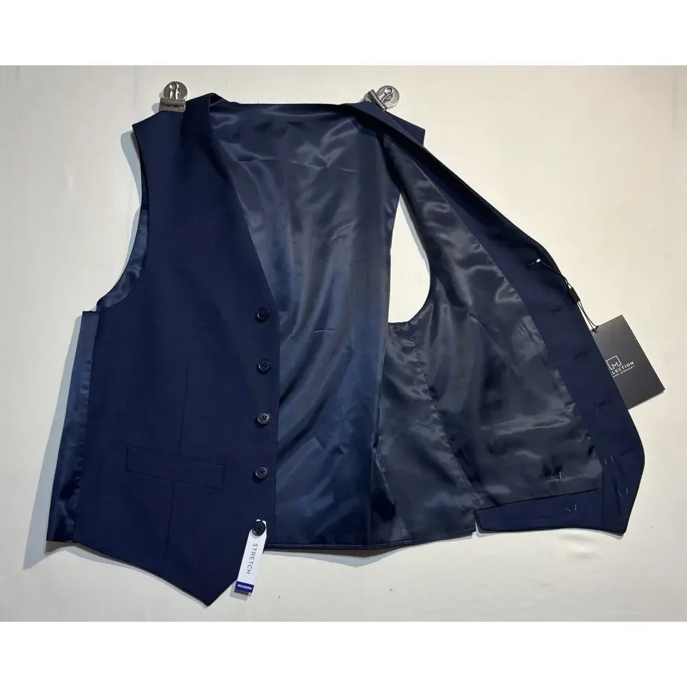 Michael Strahan Collection Men’s Dress Vest Navy Blue Size S NWT Modern Fit